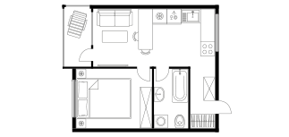 Urban Blend Interiors 1-Bedroom Apartments Interior Design Packages